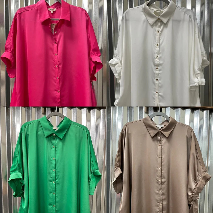 Satin Button Down Top