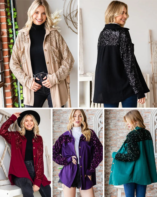 Sequin Shacket