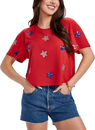Sequin Star Tee
