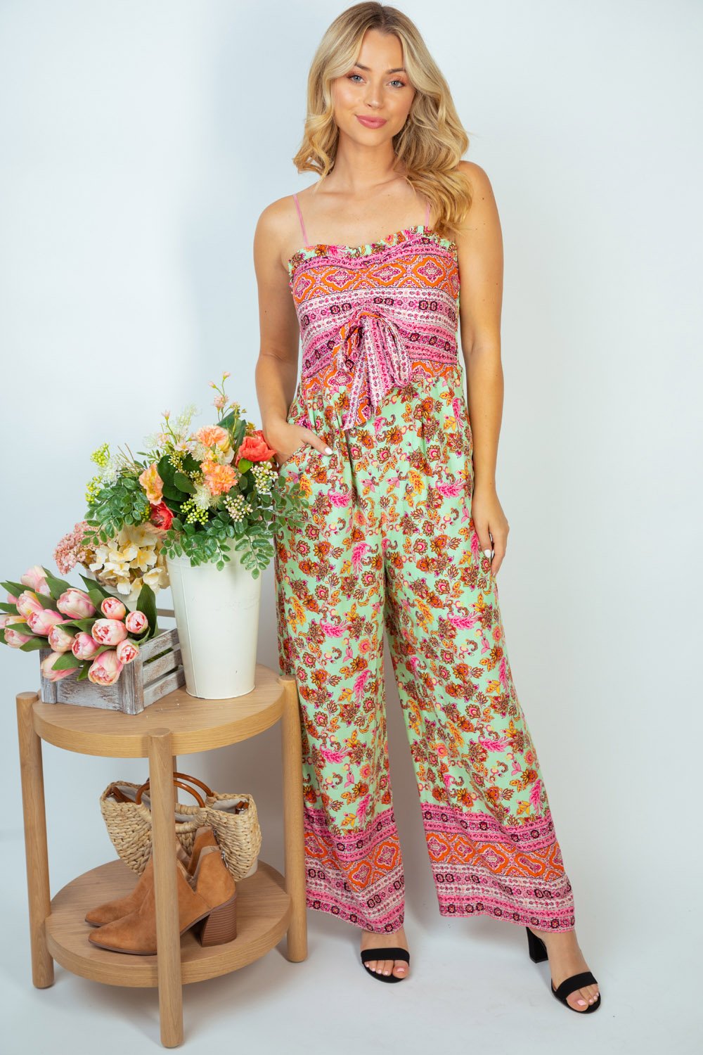 Woven Floral Jumpsuit