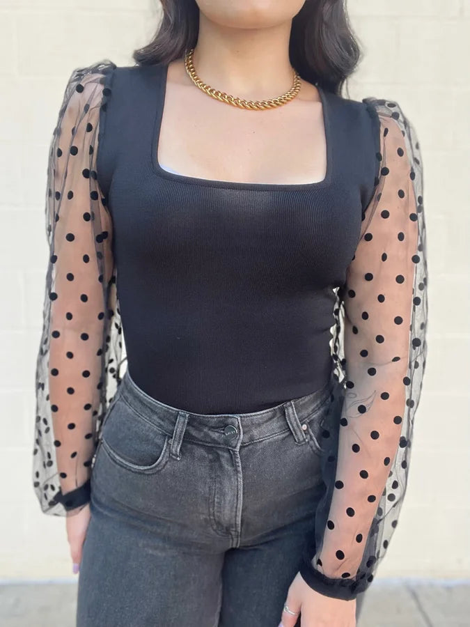 Wren Mesh Sleeve Top