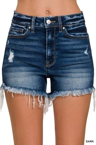 Zenana Dark Wash Cut Offs